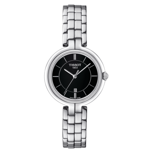 Tissot Flamingo Stainless Steel / Black / Bracelet